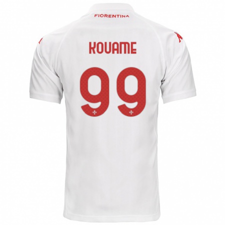 Kandiny Homme Maillot Christian Kouamé #99 Blanc Tenues Extérieur 2024/25 T-Shirt