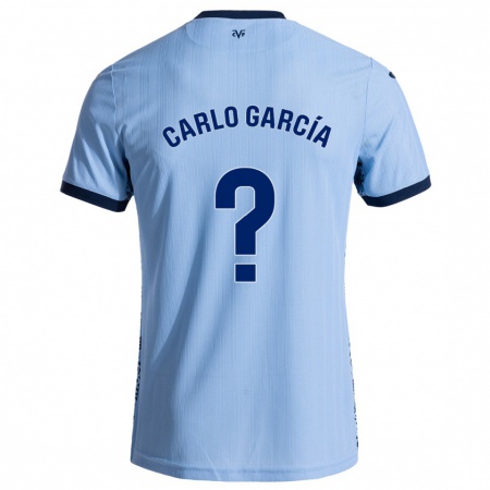 Kandiny Homme Maillot Carlo García #0 Bleu Ciel Tenues Extérieur 2024/25 T-Shirt