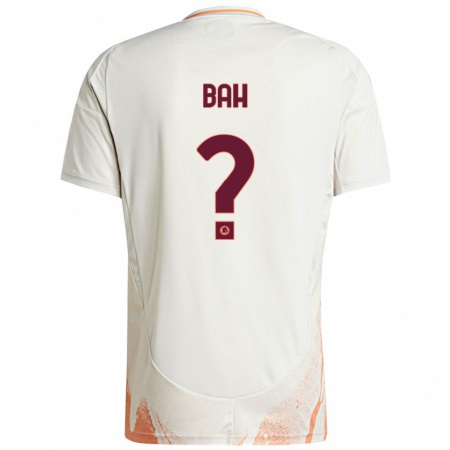 Kandiny Homme Maillot Muhammed Bah #0 Crème Blanc Orange Tenues Extérieur 2024/25 T-Shirt