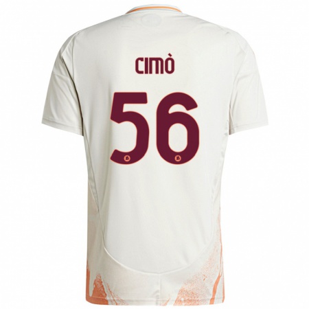 Kandiny Homme Maillot Giada Cimò #56 Crème Blanc Orange Tenues Extérieur 2024/25 T-Shirt