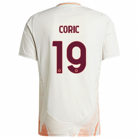 Kandiny Homme Maillot Ante Coric #19 Crème Blanc Orange Tenues Extérieur 2024/25 T-Shirt