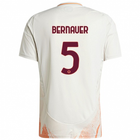 Kandiny Homme Maillot Vanessa Bernauer #5 Crème Blanc Orange Tenues Extérieur 2024/25 T-Shirt