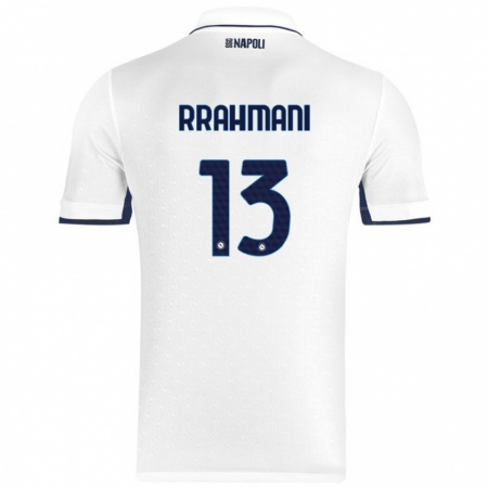 Kandiny Homme Maillot Amir Rrahmani #13 Blanc Bleu Royal Tenues Extérieur 2024/25 T-Shirt