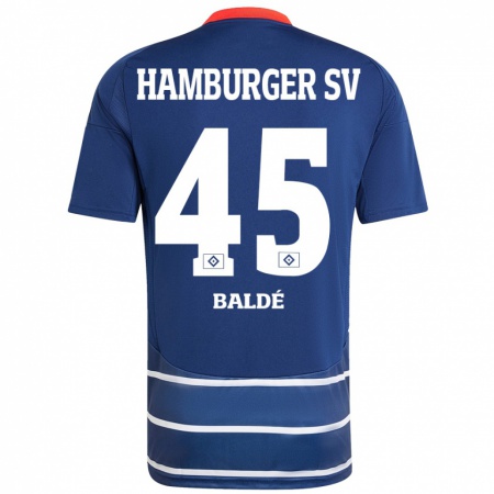 Kandiny Homme Maillot Fabio Baldé #45 Bleu Foncé Tenues Extérieur 2024/25 T-Shirt