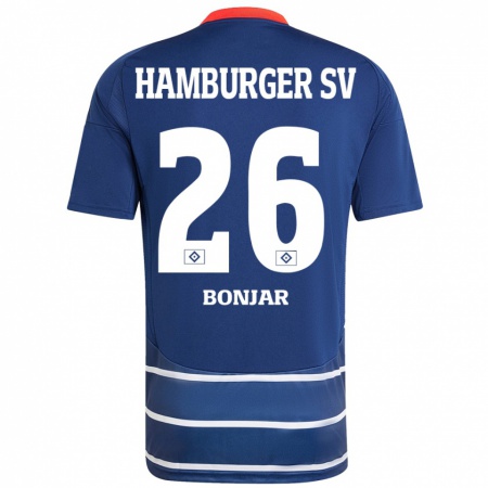 Kandiny Homme Maillot Amir Bonjar #26 Bleu Foncé Tenues Extérieur 2024/25 T-Shirt