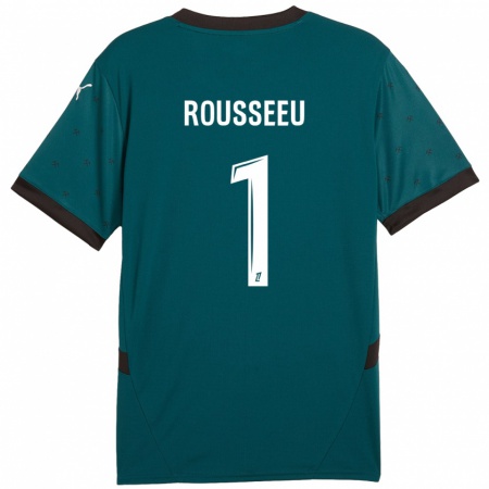 Kandiny Homme Maillot Justine Rousseeu #1 Vert Foncé Tenues Extérieur 2024/25 T-Shirt