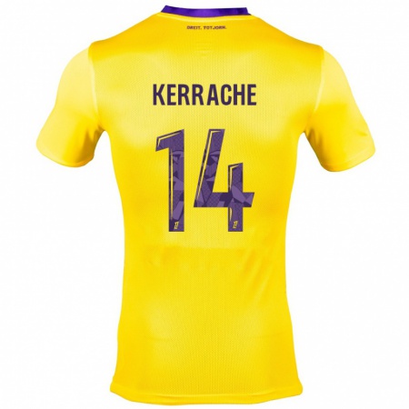 Kandiny Homme Maillot Marina Kerrache #14 Jaune Violet Tenues Extérieur 2024/25 T-Shirt