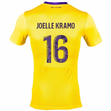 Kandiny Homme Maillot Marie Joelle Kramo #16 Jaune Violet Tenues Extérieur 2024/25 T-Shirt