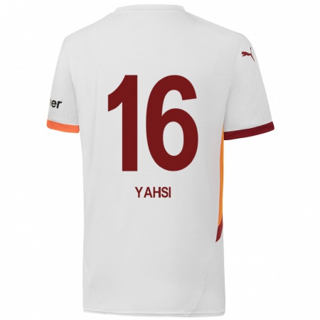 Kandiny Homme Maillot İsmail Yahşi #16 Blanc Jaune Rouge Tenues Extérieur 2024/25 T-Shirt