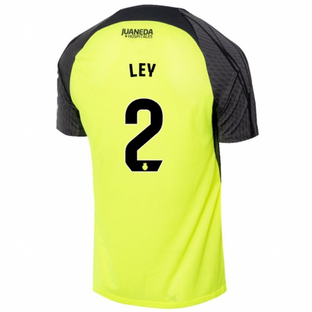 Kandiny Homme Maillot Yuzún Ley #2 Vert Fluo Noir Tenues Extérieur 2024/25 T-Shirt