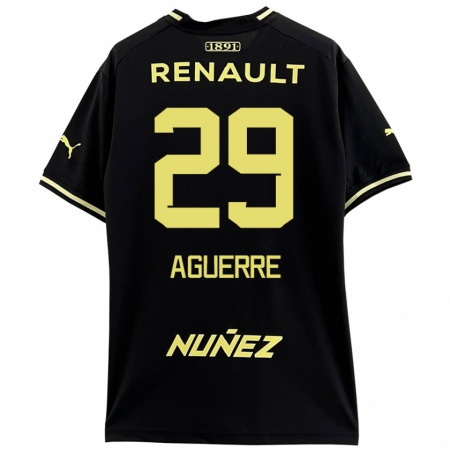 Kandiny Homme Maillot Washington Aguerre #29 Noir Jaune Tenues Extérieur 2024/25 T-Shirt