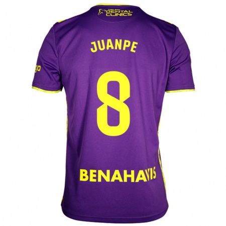 Kandiny Homme Maillot Juanpe #8 Violet Jaune Tenues Extérieur 2024/25 T-Shirt