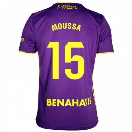 Kandiny Homme Maillot Moussa Diarra #15 Violet Jaune Tenues Extérieur 2024/25 T-Shirt