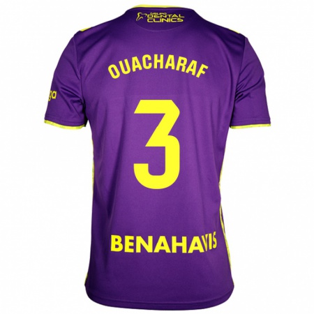 Kandiny Homme Maillot Bilal Ouacharaf #3 Violet Jaune Tenues Extérieur 2024/25 T-Shirt