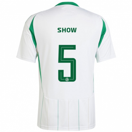 Kandiny Homme Maillot Show #5 Blanc Vert Tenues Extérieur 2024/25 T-Shirt