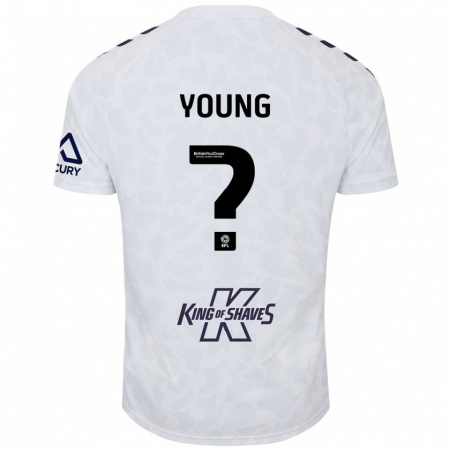 Kandiny Homme Maillot Shay Young #0 Blanc Tenues Extérieur 2024/25 T-Shirt