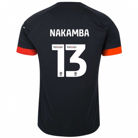 Kandiny Homme Maillot Marvelous Nakamba #13 Noir Orange Tenues Extérieur 2024/25 T-Shirt