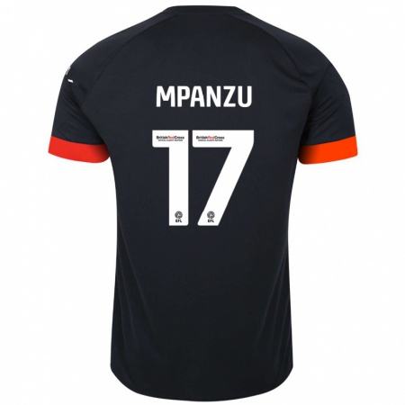 Kandiny Homme Maillot Pelly Ruddock Mpanzu #17 Noir Orange Tenues Extérieur 2024/25 T-Shirt