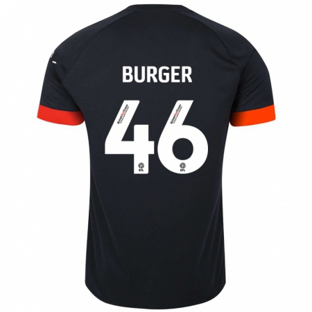 Kandiny Homme Maillot Jake Burger #46 Noir Orange Tenues Extérieur 2024/25 T-Shirt