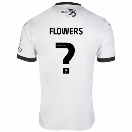 Kandiny Homme Maillot Lewis Flowers #0 Blanc Noir Tenues Extérieur 2024/25 T-Shirt