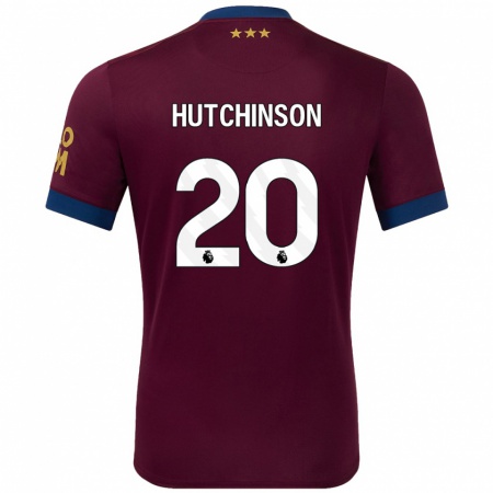 Kandiny Homme Maillot Omari Hutchinson #20 Marron Tenues Extérieur 2024/25 T-Shirt