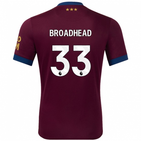 Kandiny Homme Maillot Nathan Broadhead #33 Marron Tenues Extérieur 2024/25 T-Shirt