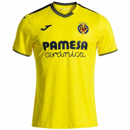 Kandiny Femme Maillot Denis Suárez #6 Jaune Noir Tenues Domicile 2024/25 T-Shirt