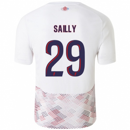 Kandiny Femme Maillot Charlotte Sailly #29 Blanc Bleu Royal Tenues Extérieur 2024/25 T-Shirt