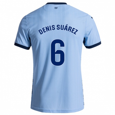 Kandiny Femme Maillot Denis Suárez #6 Bleu Ciel Tenues Extérieur 2024/25 T-Shirt