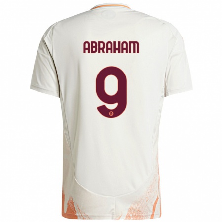 Kandiny Femme Maillot Tammy Abraham #9 Crème Blanc Orange Tenues Extérieur 2024/25 T-Shirt