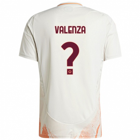 Kandiny Femme Maillot Salvatore Valenza #0 Crème Blanc Orange Tenues Extérieur 2024/25 T-Shirt