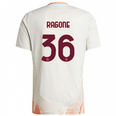 Kandiny Femme Maillot Diego Ragone #36 Crème Blanc Orange Tenues Extérieur 2024/25 T-Shirt