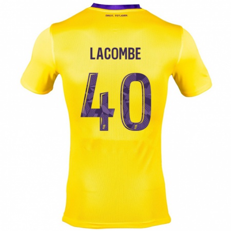 Kandiny Femme Maillot Justin Lacombe #40 Jaune Violet Tenues Extérieur 2024/25 T-Shirt