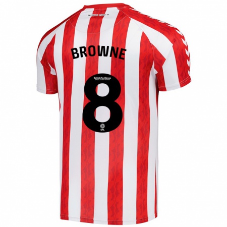 Kandiny Enfant Maillot Alan Browne #8 Rouge Blanc Tenues Domicile 2024/25 T-Shirt