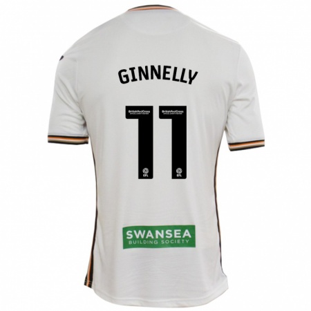 Kandiny Enfant Maillot Josh Ginnelly #11 Blanc Tenues Domicile 2024/25 T-Shirt