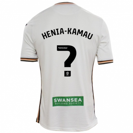 Kandiny Enfant Maillot Sammy Henia-Kamau #0 Blanc Tenues Domicile 2024/25 T-Shirt