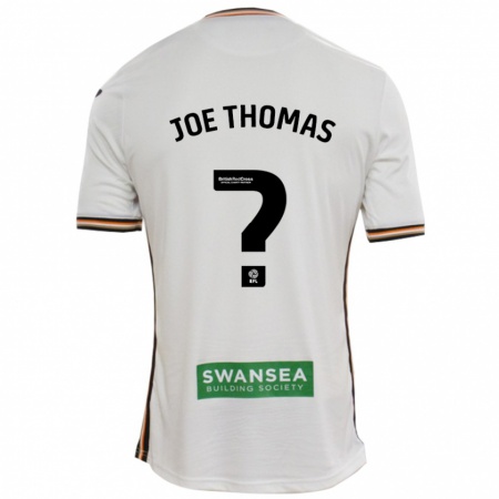 Kandiny Enfant Maillot Joe Thomas #0 Blanc Tenues Domicile 2024/25 T-Shirt