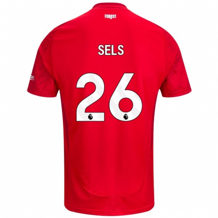 Kandiny Enfant Maillot Matz Sels #26 Rouge Blanc Tenues Domicile 2024/25 T-Shirt