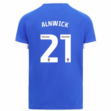 Kandiny Enfant Maillot Jak Alnwick #21 Bleu Ciel Tenues Domicile 2024/25 T-Shirt