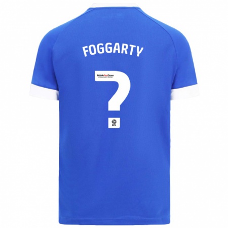 Kandiny Enfant Maillot Corey Foggarty #0 Bleu Ciel Tenues Domicile 2024/25 T-Shirt