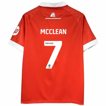 Kandiny Enfant Maillot James Mcclean #7 Rouge Blanc Tenues Domicile 2024/25 T-Shirt