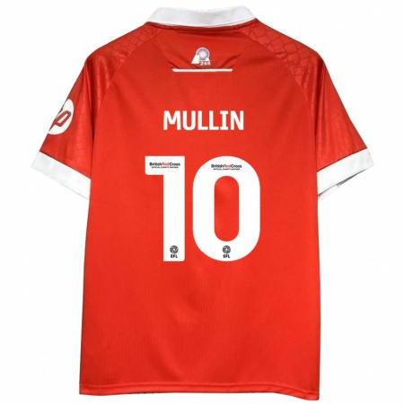 Kandiny Enfant Maillot Paul Mullin #10 Rouge Blanc Tenues Domicile 2024/25 T-Shirt