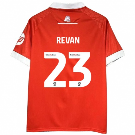 Kandiny Enfant Maillot Sebastian Revan #23 Rouge Blanc Tenues Domicile 2024/25 T-Shirt