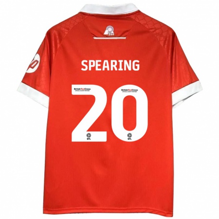 Kandiny Enfant Maillot Natasha Spearing #20 Rouge Blanc Tenues Domicile 2024/25 T-Shirt