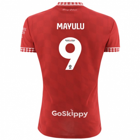 Kandiny Enfant Maillot Fally Mayulu #9 Rouge Tenues Domicile 2024/25 T-Shirt