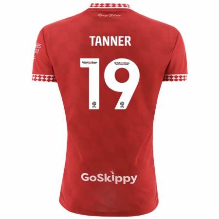 Kandiny Enfant Maillot George Tanner #19 Rouge Tenues Domicile 2024/25 T-Shirt