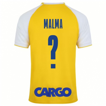 Kandiny Enfant Maillot Itay Malma #0 Jaune Blanc Tenues Domicile 2024/25 T-Shirt