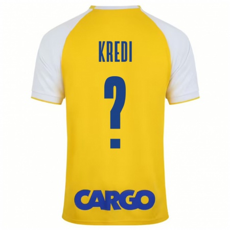 Kandiny Enfant Maillot Amit Kredi #0 Jaune Blanc Tenues Domicile 2024/25 T-Shirt