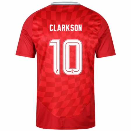 Kandiny Enfant Maillot Leighton Clarkson #10 Rouge Tenues Domicile 2024/25 T-Shirt