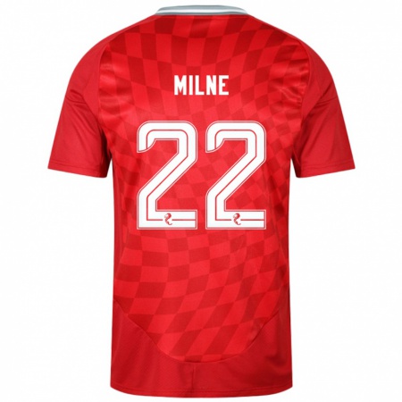 Kandiny Enfant Maillot Jack Milne #22 Rouge Tenues Domicile 2024/25 T-Shirt